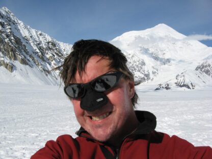 Nicholas Meyler hiking in remote mountain areas