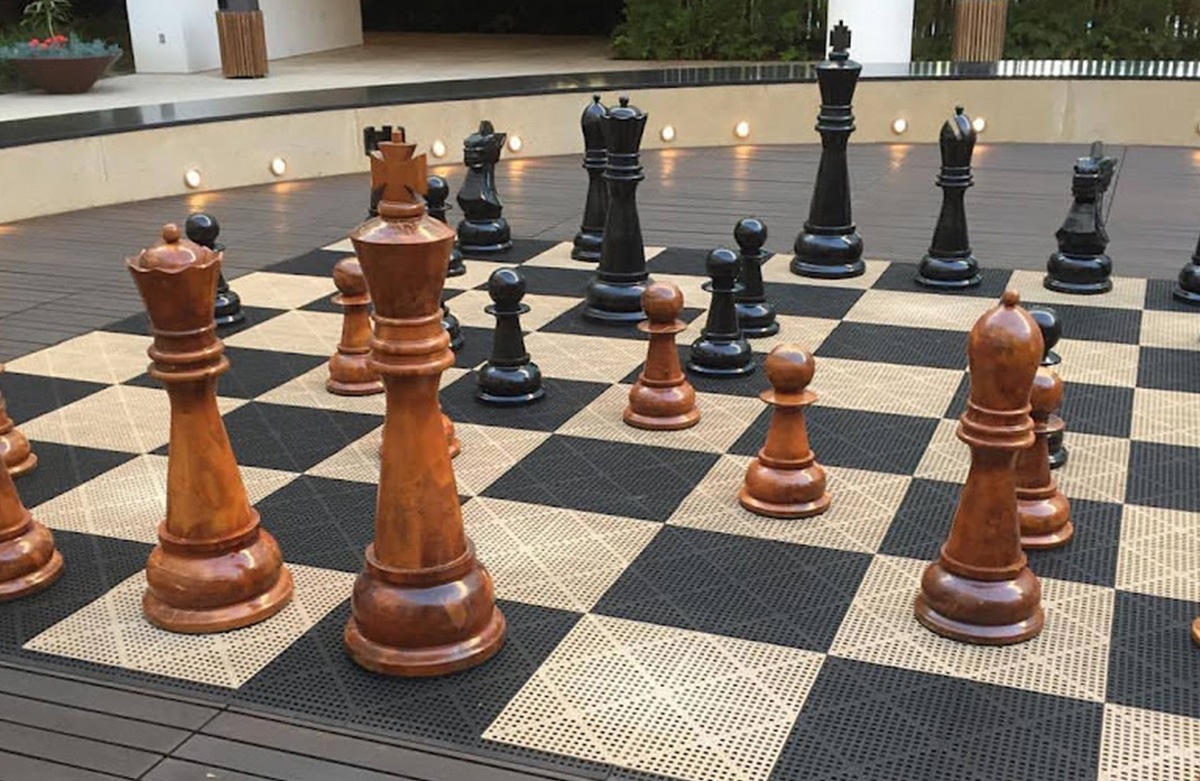 Nicholas Meyler playing a strategic chess game
